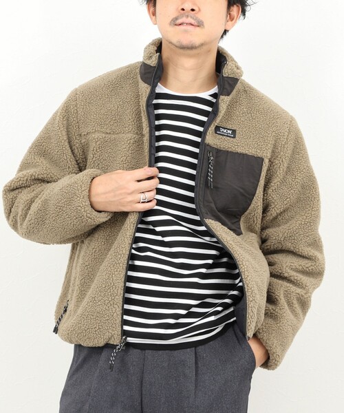 TAION（タイオン）の「【TAION/タイオン】DOWN×BOA REVERSIBLE HI NECK JKT 25AW（ブルゾン・メンズ・ベージュ系その他/ブラック系その他/ブラック/ホワイト系その他2・XXL/M/L/XL）」の4枚目の写真