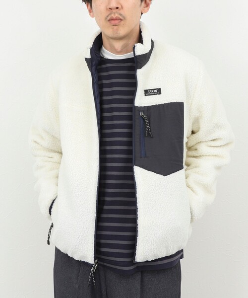 TAION（タイオン）の「【TAION/タイオン】DOWN×BOA REVERSIBLE HI NECK JKT 25AW（ブルゾン・メンズ・ベージュ系その他/ブラック系その他/ブラック/ホワイト系その他2・XXL/M/L/XL）」の2枚目の写真