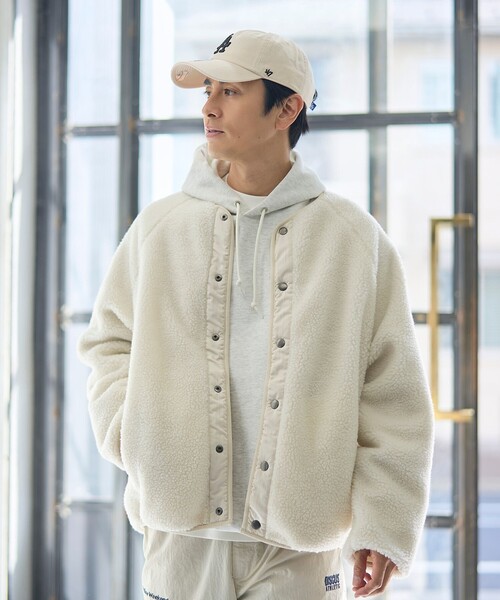 coen(コーエン)の「リバーシブルボアブルゾン(ブルゾン・メンズ・ブラック/オフホワイト/ダークグレー・S/XL/M/L)」の11枚目の写真