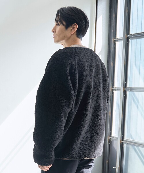 coen(コーエン)の「リバーシブルボアブルゾン(ブルゾン・メンズ・ブラック/オフホワイト/ダークグレー・S/XL/M/L)」の17枚目の写真