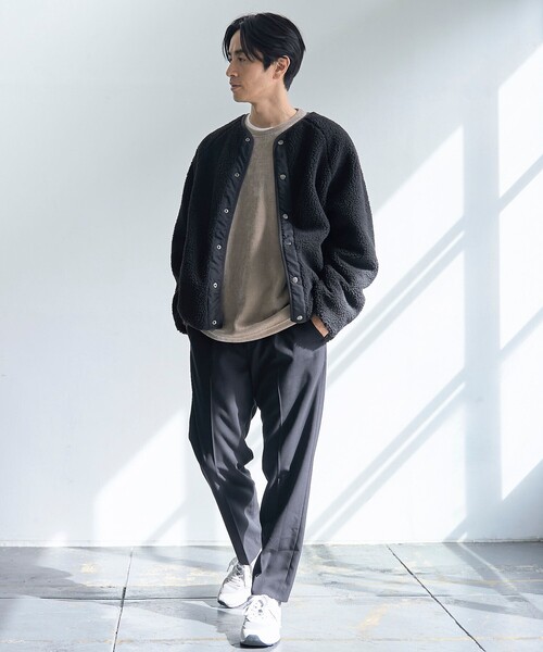 coen(コーエン)の「リバーシブルボアブルゾン(ブルゾン・メンズ・ブラック/オフホワイト/ダークグレー・S/XL/M/L)」の18枚目の写真