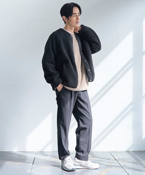 coen(コーエン)の「リバーシブルボアブルゾン(ブルゾン・メンズ・ブラック/オフホワイト/ダークグレー・S/XL/M/L)」の19枚目の写真