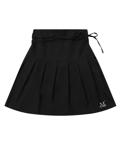 ALAND（エーランド）の「MUCENT／リボンプリーツスカート（スカート・レディース・ブラック/チャコールグレー・FREE）」の3枚目の写真