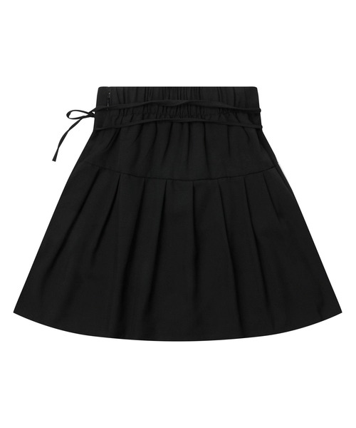 ALAND（エーランド）の「MUCENT／リボンプリーツスカート（スカート・レディース・ブラック/チャコールグレー・FREE）」の4枚目の写真