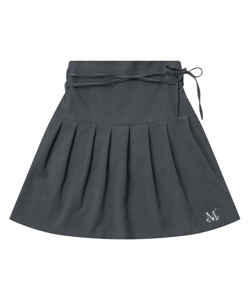 ALAND（エーランド）の「MUCENT／リボンプリーツスカート（スカート・レディース・ブラック/チャコールグレー・FREE）」の9枚目の写真
