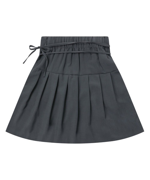 ALAND（エーランド）の「MUCENT／リボンプリーツスカート（スカート・レディース・ブラック/チャコールグレー・FREE）」の10枚目の写真