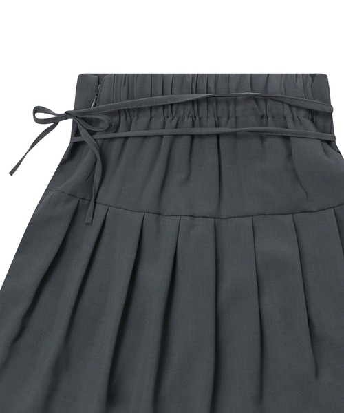 ALAND（エーランド）の「MUCENT／リボンプリーツスカート（スカート・レディース・ブラック/チャコールグレー・FREE）」の12枚目の写真