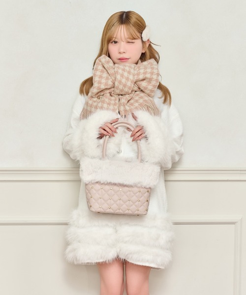 apres jour×ARIAZ】キルティングビジューファーバッグ【ZOZOTOWN限定