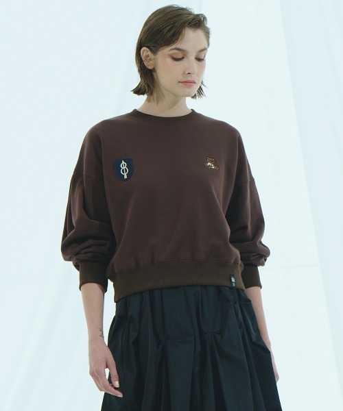 DOUBLE STANDARD CLOTHING(ダブルスタンダードクロージング)の「ベアロゴ 裏毛スウェット(スウェット・レディース・ベージュ/ブラウン・FREE)」の2枚目の写真