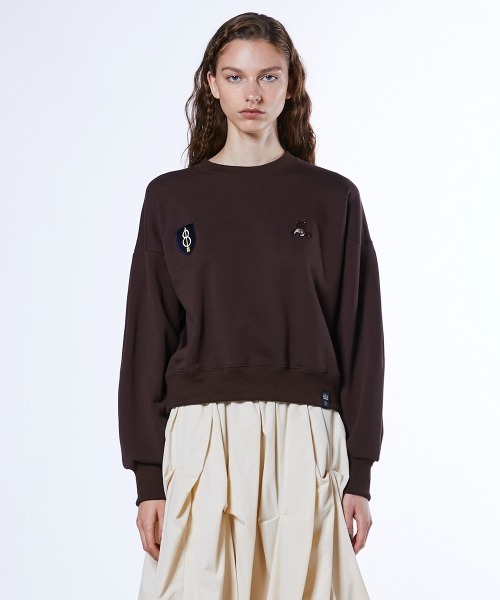 DOUBLE STANDARD CLOTHING(ダブルスタンダードクロージング)の「ベアロゴ 裏毛スウェット(スウェット・レディース・ベージュ/ブラウン・FREE)」の4枚目の写真