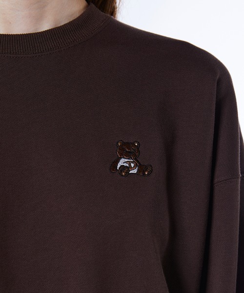DOUBLE STANDARD CLOTHING(ダブルスタンダードクロージング)の「ベアロゴ 裏毛スウェット(スウェット・レディース・ベージュ/ブラウン・FREE)」の8枚目の写真