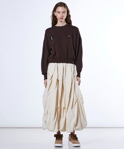 DOUBLE STANDARD CLOTHING(ダブルスタンダードクロージング)の「ベアロゴ 裏毛スウェット(スウェット・レディース・ベージュ/ブラウン・FREE)」の15枚目の写真