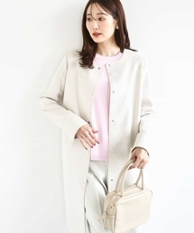 MK MICHEL KLEIN｜エムケーミッシェルクランのノーカラーコート通販