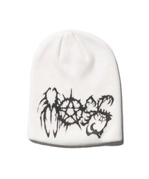 MASSNOUN（マスノウン）の「PENTAGRAM SHORT BEANIE MWHAC001-WT（ニットキャップ/ビーニー）」