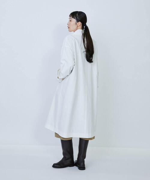 ロワズィール LOISIR グランジコットンポプリンステンカラー ショートコート LOISIR ステンカラーコート コート グランジコットンポプリンステン