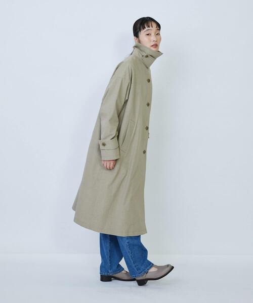 グランジコットンポプリンステンカラーコート（ステンカラーコート