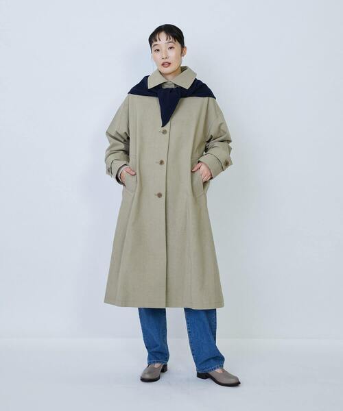 グランジコットンポプリンステンカラーコート（ステンカラーコート