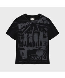 ウィメンズカートゥーンバスケットボール半袖Tシャツブラック