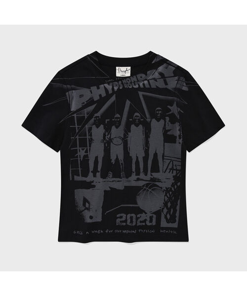 PHYSICAL DEPARTMENT(フィジカル デパートメント)の「ウィメンズカートゥーンバスケットボール半袖Tシャツブラック(Tシャツ/カットソー・レディース・その他・MEDIUM/SMALL)」の1枚目の写真