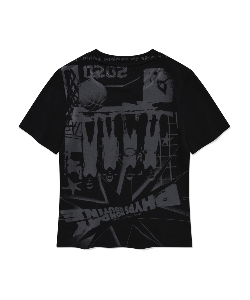 PHYSICAL DEPARTMENT(フィジカル デパートメント)の「ウィメンズカートゥーンバスケットボール半袖Tシャツブラック(Tシャツ/カットソー・レディース・その他・MEDIUM/SMALL)」の2枚目の写真