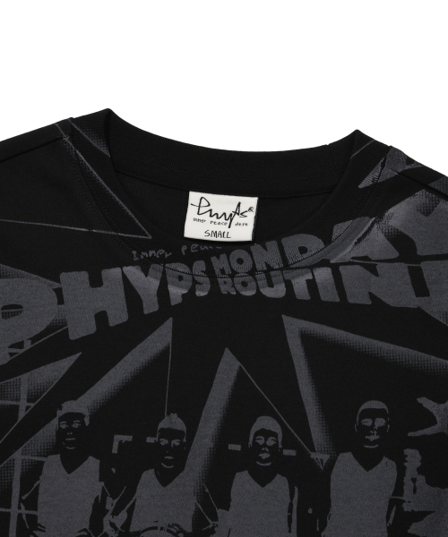 PHYSICAL DEPARTMENT(フィジカル デパートメント)の「ウィメンズカートゥーンバスケットボール半袖Tシャツブラック(Tシャツ/カットソー・レディース・その他・MEDIUM/SMALL)」の3枚目の写真