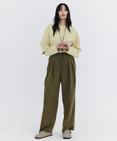 WNDERKAMMER（ブンダーカンマー）の「キュプラワイドパンツ_カーキ（その他パンツ・レディース・その他・X-SMALL/SMALL/MEDIUM）」の5枚目の写真