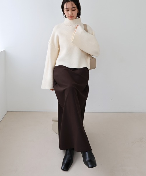 セール】裏起毛ポンチフレアスカート（スカート）｜evernavy（エバー