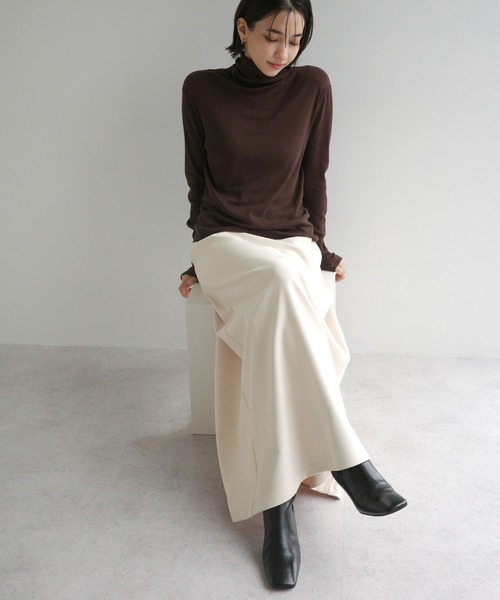 セール】裏起毛ポンチフレアスカート（スカート）｜evernavy（エバー