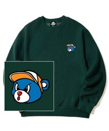ブルーベアロゴ クルーネック - グリーン