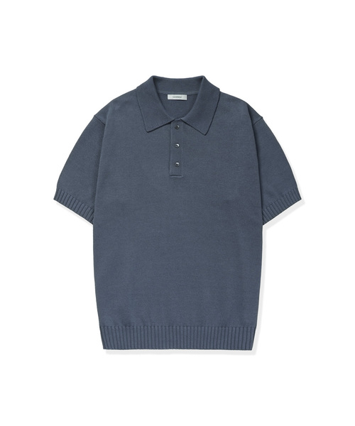MANNERGRAM(マナーグラム)の「ソフトコットン100 3PLY ポロ 半袖ニット - 5カラー(Tシャツ/カットソー・メンズ・ブラック/ブラウン/グリーン/ダークネイビー/ブルー系・MEDIUM/LARGE/X-LARGE/XX-LARGE)」の5枚目の写真