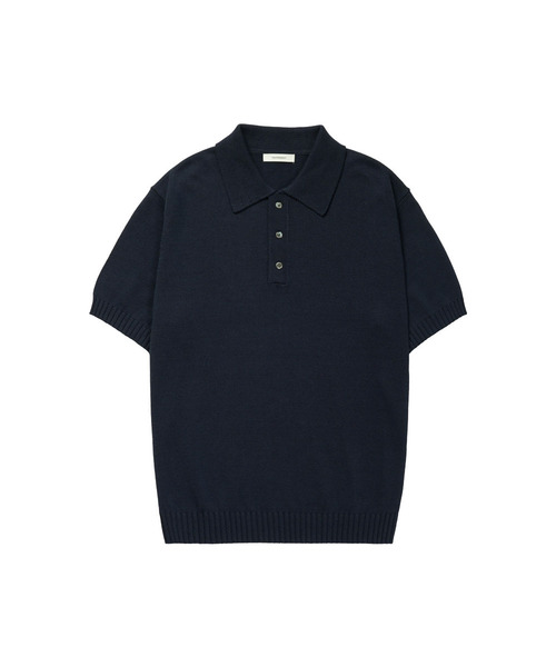 MANNERGRAM(マナーグラム)の「ソフトコットン100 3PLY ポロ 半袖ニット - 5カラー(Tシャツ/カットソー・メンズ・ブラック/ブラウン/グリーン/ダークネイビー/ブルー系・MEDIUM/LARGE/X-LARGE/XX-LARGE)」の4枚目の写真