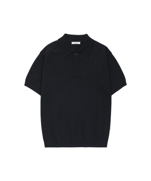 MANNERGRAM(マナーグラム)の「ソフトコットン100 3PLY ポロ 半袖ニット - 5カラー(Tシャツ/カットソー・メンズ・ブラック/ブラウン/グリーン/ダークネイビー/ブルー系・MEDIUM/LARGE/X-LARGE/XX-LARGE)」の2枚目の写真