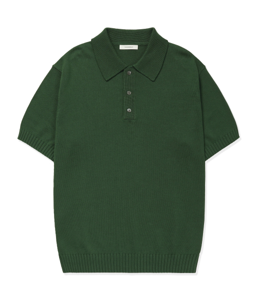 MANNERGRAM(マナーグラム)の「ソフトコットン100 3PLY ポロ 半袖ニット - 5カラー(Tシャツ/カットソー・メンズ・ブラック/ブラウン/グリーン/ダークネイビー/ブルー系・MEDIUM/LARGE/X-LARGE/XX-LARGE)」の7枚目の写真