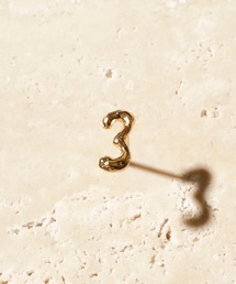 【SILVER925】ノーム ナンバリング ピアス (1P) / norme numbering pierce (1P)