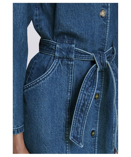 A.P.C.（アーペーセー）の「ROBE WINTER（ワンピース・レディース・インディゴブルー・34/36）」の4枚目の写真