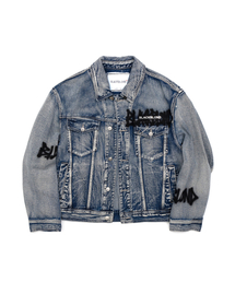 BLACK BLOND（ブラック ブロンド）の「ビビディグラフィティ メタルロゴデニムジャケット (スモークブルー)（デニムジャケット）」
