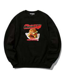 CHAMP BURGER Crew Neck - Black