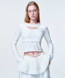 2113 STUDIO（イイルイルサムスタジオ）の「ラッフルマイクロミニラップスカートホワイト（スカート）」