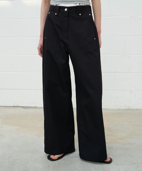 FROMWHERE(フロムウェア)の「Section Line Wide Pants Black(その他パンツ・レディース・その他・SMALL)」の1枚目の写真