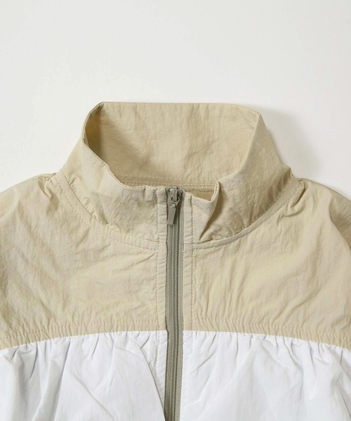 MAKE YOUR DAY（メイクユアデイ）の「ティアードフリルナイロンブルソン■80～140cm（ナイロンジャケット・キッズ・サーモンピンク/ベージュ/サックスブルー・80/90/100/110/120/130/140）」の16枚目の写真