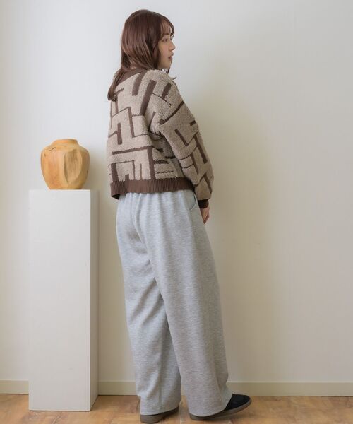 RETRO GIRL（レトロガール）の「ツイード風襟付きカーデ（カーディガン/ボレロ・レディース・ナチュラル/ライトグレー/ブラウン・FREE）」の7枚目の写真