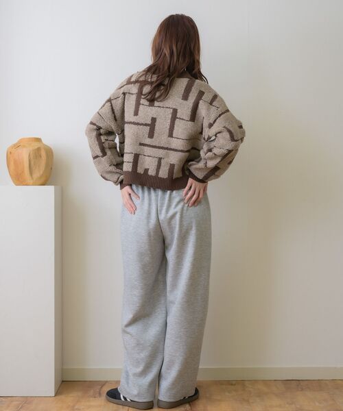 RETRO GIRL（レトロガール）の「ツイード風襟付きカーデ（カーディガン/ボレロ・レディース・ナチュラル/ライトグレー/ブラウン・FREE）」の8枚目の写真