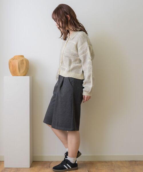 RETRO GIRL（レトロガール）の「ツイード風襟付きカーデ（カーディガン/ボレロ・レディース・ナチュラル/ライトグレー/ブラウン・FREE）」の15枚目の写真