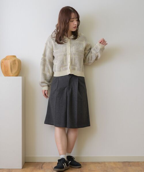 RETRO GIRL（レトロガール）の「ツイード風襟付きカーデ（カーディガン/ボレロ・レディース・ナチュラル/ライトグレー/ブラウン・FREE）」の17枚目の写真