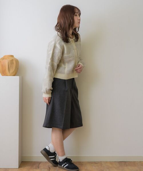 RETRO GIRL（レトロガール）の「ツイード風襟付きカーデ（カーディガン/ボレロ・レディース・ナチュラル/ライトグレー/ブラウン・FREE）」の18枚目の写真