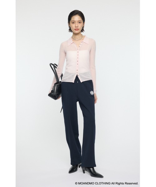 MOUSSY(マウジー)の「MOANDMO スウェットパンツ(スウェットパンツ・レディース・杢グレー/ネイビー・1/2)」の4枚目の写真