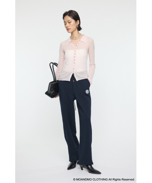 MOUSSY(マウジー)の「MOANDMO スウェットパンツ(スウェットパンツ・レディース・杢グレー/ネイビー・1/2)」の5枚目の写真