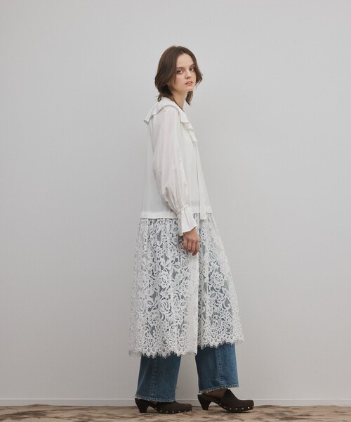 GRACE CONTINENTAL(グレースコンチネンタル)の「レースコンビフリルカフタンワンピース(ワンピース・レディース・キナリ・36)」の5枚目の写真
