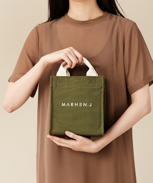 MARHEN.J(マルヘンジェイ)の「リッキーミニ (RICKY MINI) キャンバスバッグ(トートバッグ・レディース・ブラック/レッド/ピンク/グリーン/アイボリー/サンドベージュ/ブラック×ブラック・FREE)」の9枚目の写真