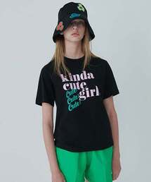 MIMICAWE（ミミカウィ）の「KINDA CUTE GIRL Tシャツ/ブラック（Tシャツ/カットソー）」